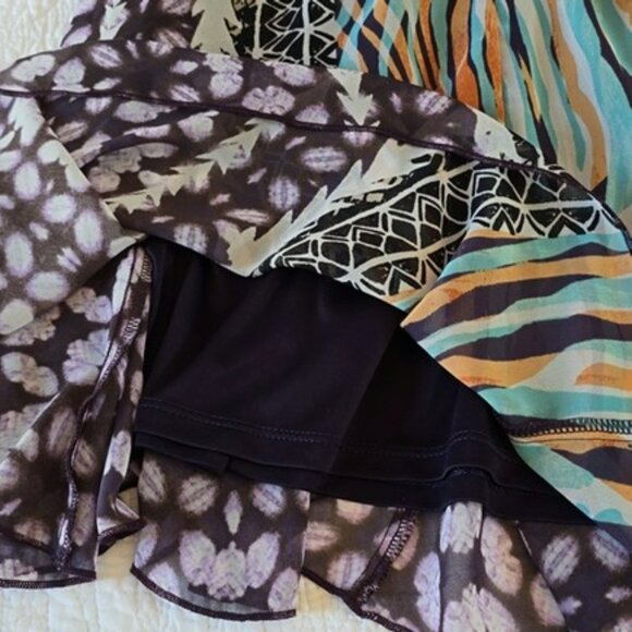 Express Boho Sleeveless A-Line Mini Dress Multicolor Beach Vacation Size XS - Picture 7 of 13